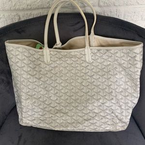 Goyard Saint Louis PM goyardine white ebene grey gray